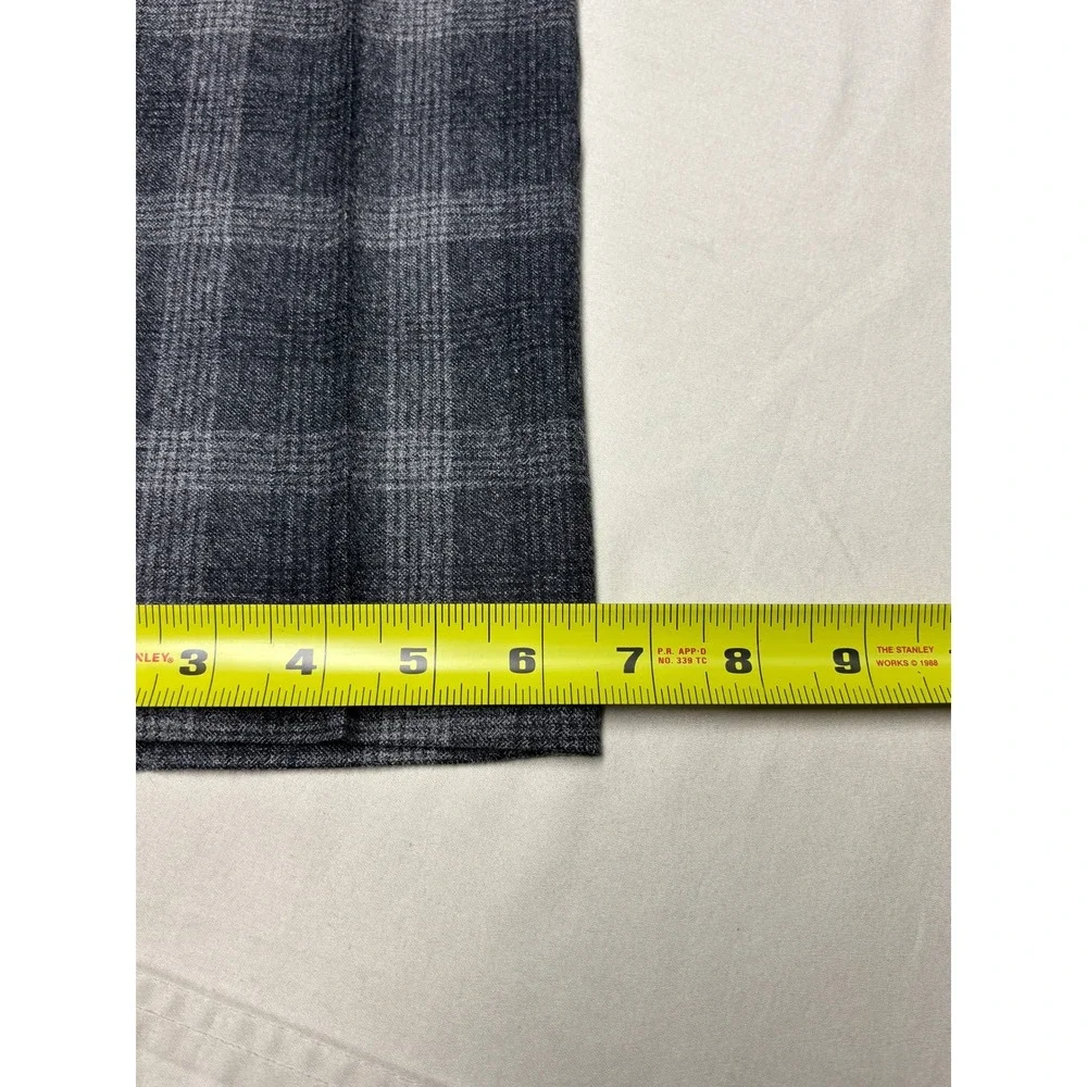 Banana Republic Mens 31x32 Slim Fit Grey Plaid 100%‎ Wool Marzotto Dress Pants